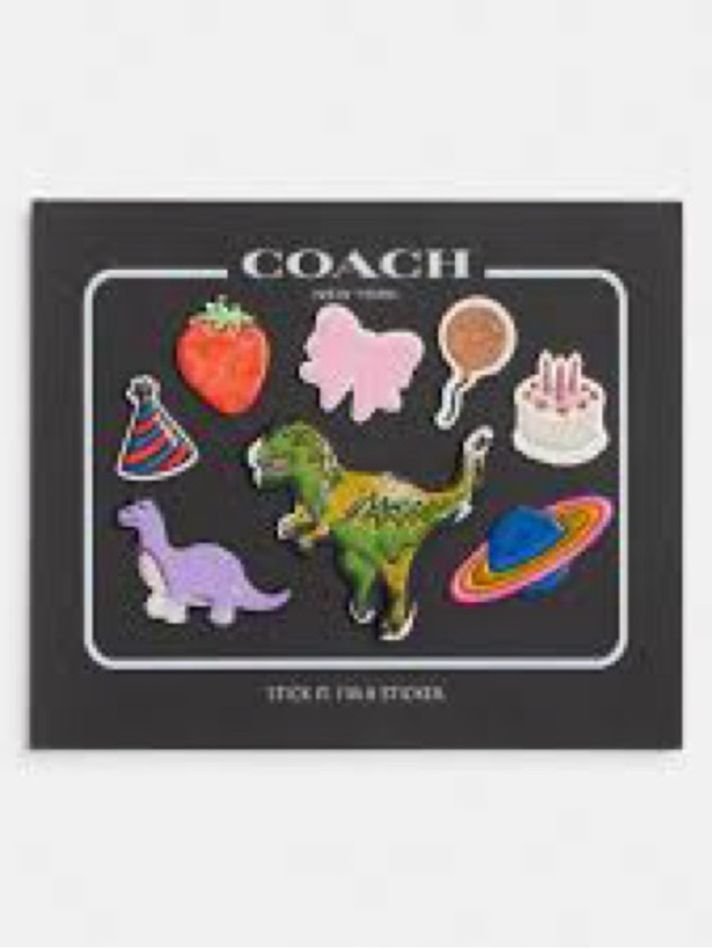 COACH Rexy 10th Anniversary Sticker Print Set - 7 Colorful Stickers